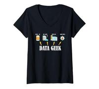 Women's Data G usiness Intelligence Analytics Statistics Humor V-Neck T-Shirt