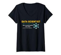 Women's Data Scientist Definition Statistics Analytics Career Humor V-Neck T-Shirt