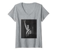 Womens Dave Hill Slade Live at Hull University Glam Rock 1980 V-Neck T-Shirt