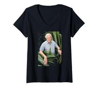 Women's David Attenborough Amongst Nature Documentarian V-Neck T-Shirt