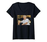 Women's David Attenborough Blue Planet Earth Nature Documentarian V-Neck T-Shirt