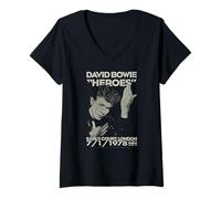 Womens David Bowie - Earl's Court V-Neck T-Shirt