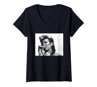 Women's David Bowie Glass Spider Tour Era Live 1987 V-Neck T-Shirt