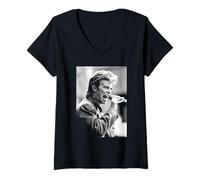 Women's David Bowie Glass Spider Tour Never Let Me Down Era V-Neck T-Shirt