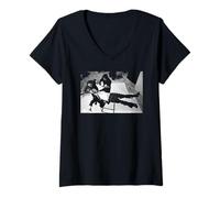 Womens David Bowie Lodger Album Photo Set Duffy Archive Photography V-Neck T-Shirt