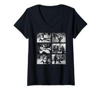 Womens David Bowie Lodger Contact Sheet Duffy Archive Photography V-Neck T-Shirt