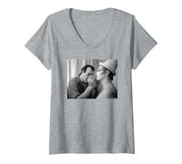 Womens David Bowie Scary Monsters Make Up Duffy Archive Photography V-Neck T-Shirt