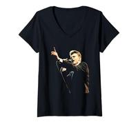 Women's David Bowie Sound & Vision Tour Live Photo V-Neck T-Shirt