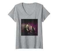 Womens David Duchovny & Gillian Anderson The X-Files Michael Grecco V-Neck T-Shirt