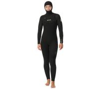 Womens Dawn Patrol 5/4mm Hooded Chest Zip Wetsuit in Black
