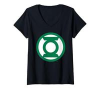 Women's DC Comics Green Lantern Corps TV Series Power Ring Badge V-Neck T-Shirt