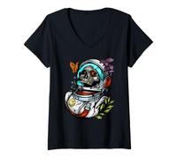 Womens Dead Astronaut V-Neck T-Shirt