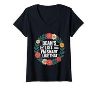 Women's Dean's List I'm Smart Like That Honor Academic Student - V-Neck T-Shirt