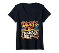 Womens Dean's List I'm Smart Like That - V-Neck T-Shirt