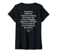 Womens Dear Person Behind Me It's Ok Not To Be Ok (ON BACK) V-Neck T-Shirt