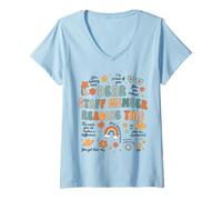 Womens Dear Staff Member You Belong Here Retro Design V-Neck T-Shirt