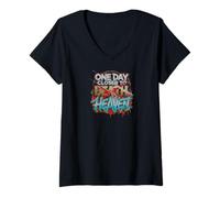 Womens Death Cancelled - Heaven Booked. from Doom to Divine Graphic V-Neck T-Shirt
