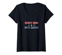 Women's Debate Hard Unite Harder Patriotic Unity Political Saying V-Neck T-Shirt