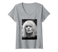 Women's Debbie Harry Post-The Hunter Blondie By David Corio V-Neck T-Shirt