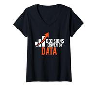 Women's Decisions Driven by Data Analyst Scientist V-Neck T-Shirt