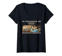 Women's Declaration of Independence 250th Anniversary Founders 1776 V-Neck T-Shirt
