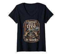 Women's Deep sea Worker Haven't Seen A Tree in Weeks V-Neck T-Shirt
