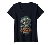 Women's Deep sea Worker Hitch Life Forever V-Neck T-Shirt