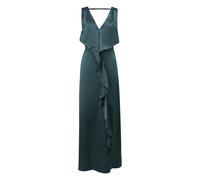 Women's Deep V Neck Crinkled Acetate Satin Maxi Dress COMMA Bleu 40