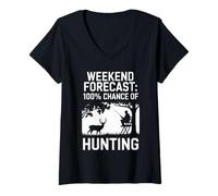 Womens Deer Hunting for Hunter Season Outdoor Wildlife for Men V-Neck T-Shirt