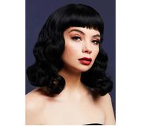 Womens Deluxe Fever Wavy Black Bettie Wig