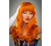 Womens Deluxe Mad Hatter Curly Ginger Glamour Wig