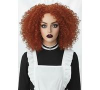 Womens Deluxe Rocky Horror Curly Ginger Magenta Wig