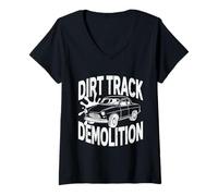 Women's Demolition Derby Demo Driver Demo Derby V-Neck T-Shirt