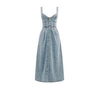 Women's Denim Dress Vintage Spaghetti Straps Maxi Dresses Casual Spring Summer A Line Dresses Summer Dresses Boho Beach Vacation Baggy Dress Holiday Essentials for Women Light Blue