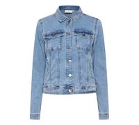 Kaffe Women's KAvicky Jeans Jacket Women Casual jacket Long sleeve Regular fit KAvicky Jeans Jacket, Light Blue Washed Denim,