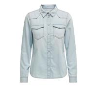 ONLY Women's ONLALEXA L/S DNM Shirt FS NOOS Blouse, Light Blue Denim,
