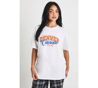 Womens Denver Colorado Printed T-Shirt - White - M, White