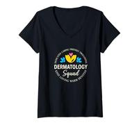 Women's Dermatology Squad Caring Dermatologist Nurse Team V-Neck T-Shirt