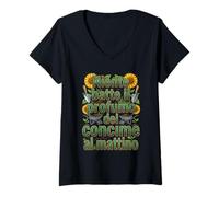 Women's Design Divertente Agricoltura Profumo del Concime V-Neck T-Shirt