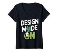 Women's Design Mode On Creative Graphic Designer V-Neck T-Shirt