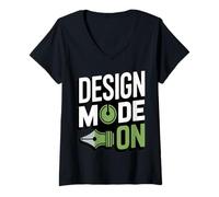 Women's Design Mode On Creative Graphic Designer V-Neck T-Shirt
