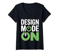 Women's Design Mode On Creative Graphic Designer V-Neck T-Shirt