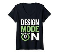 Women's Design Mode On Creative Graphic Designer V-Neck T-Shirt