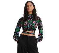 Desigual Women's Long Sleeve Blouse T-Shirt, Black, S