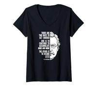 Women's Desire Less Quote G.K. Chesterton Philosophy Wisdom V-Neck T-Shirt