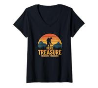 Women's Detectorist Saying for Treasure Searching V-Neck T-Shirt