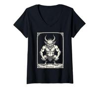 Women's Deumus A Creature with Medieval Attitude V-Neck T-Shirt