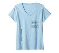 Women's Deuteronomy 31:6, JNF, Be Strong and Courageous, Christian V-Neck T-Shirt