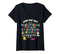 Womens Developmental Therapy Reason Early Intervention Specialist V-Neck T-Shirt
