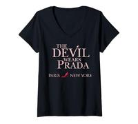 Women's Devil Wears Prada Paris NY V-Neck T-Shirt